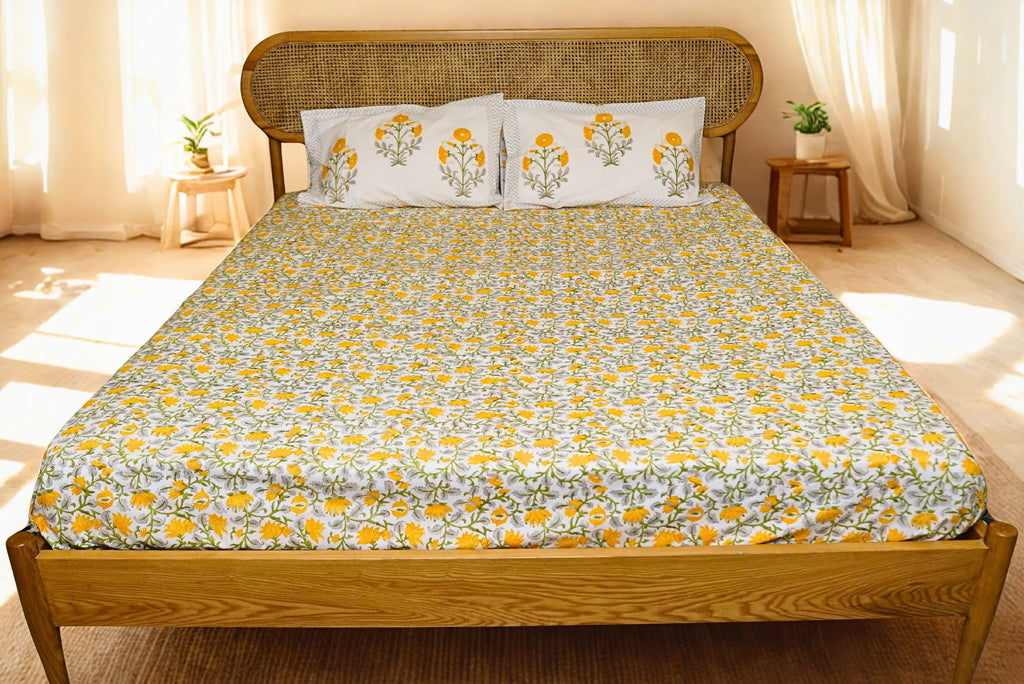Sunlit Saavan Bedsheet
