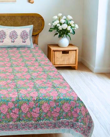 Pink Meadow Bedsheet