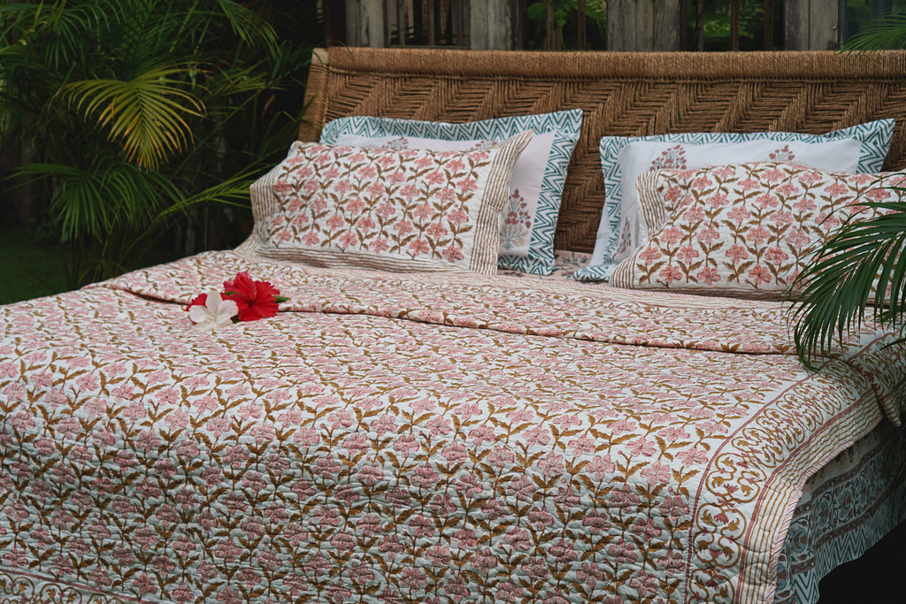 Blush Bagh Bedcover