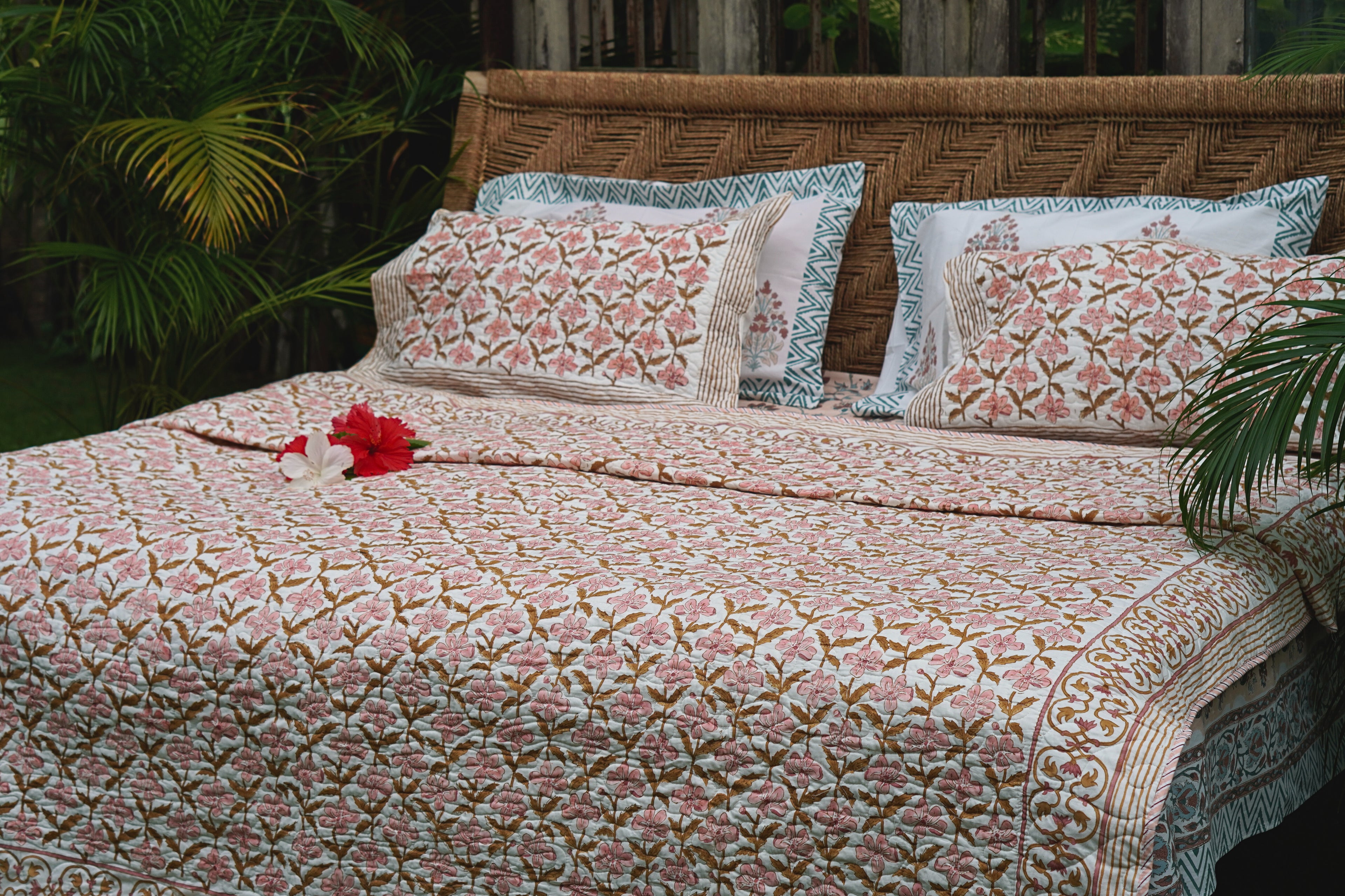 Blush Bagh Bedcover