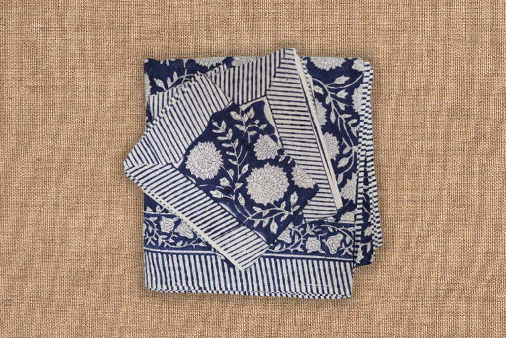 Midnight Phoolkari Bedsheet