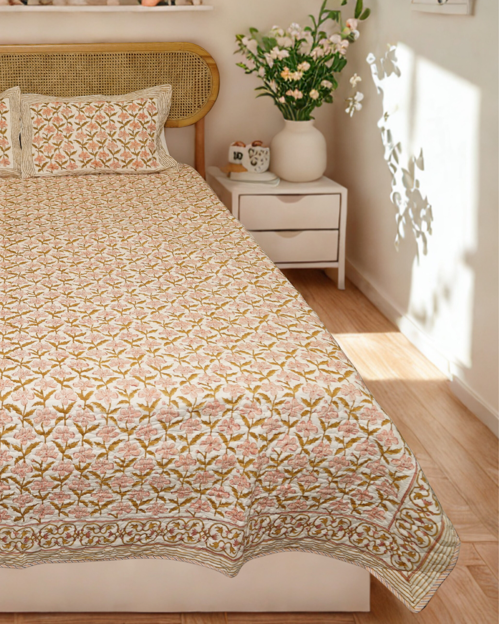 Blush Bagh Bedcover
