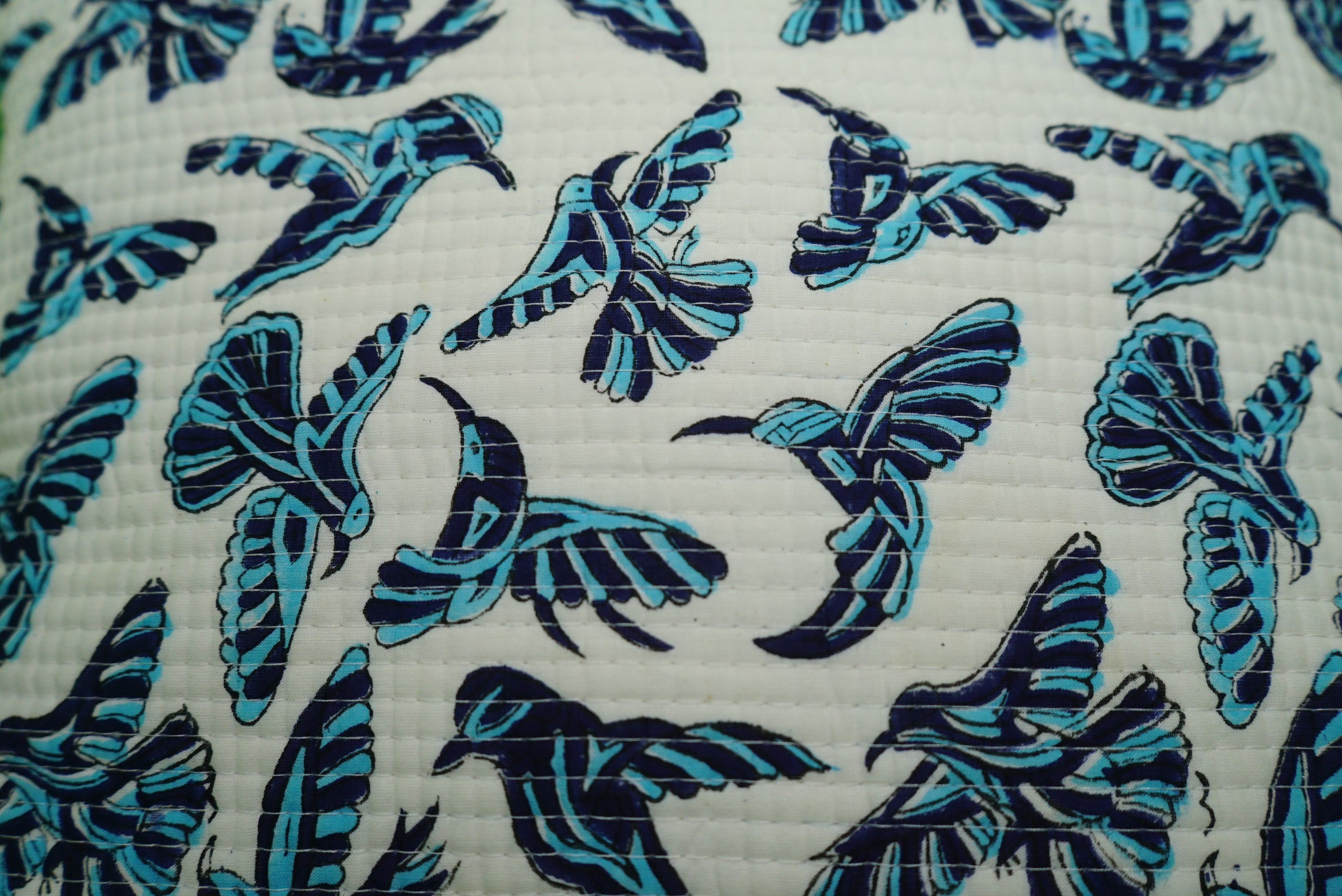 Flight Folklore quilted Cushion Cover