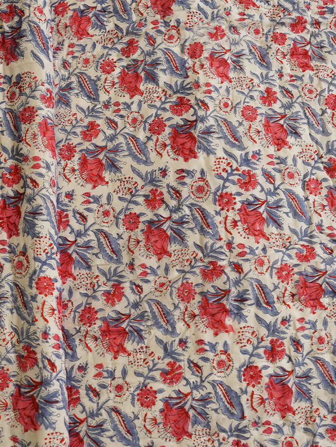 Gulabi Neel Garden Quilt