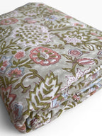 Whispering Blooms Reversible Flannel-Core Mulmul AC Dohar