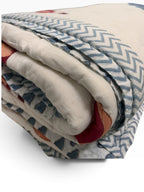Cloud Gubbare Hand-Quilted Reversible Mulmul Cotton Kids Razai / Quilt