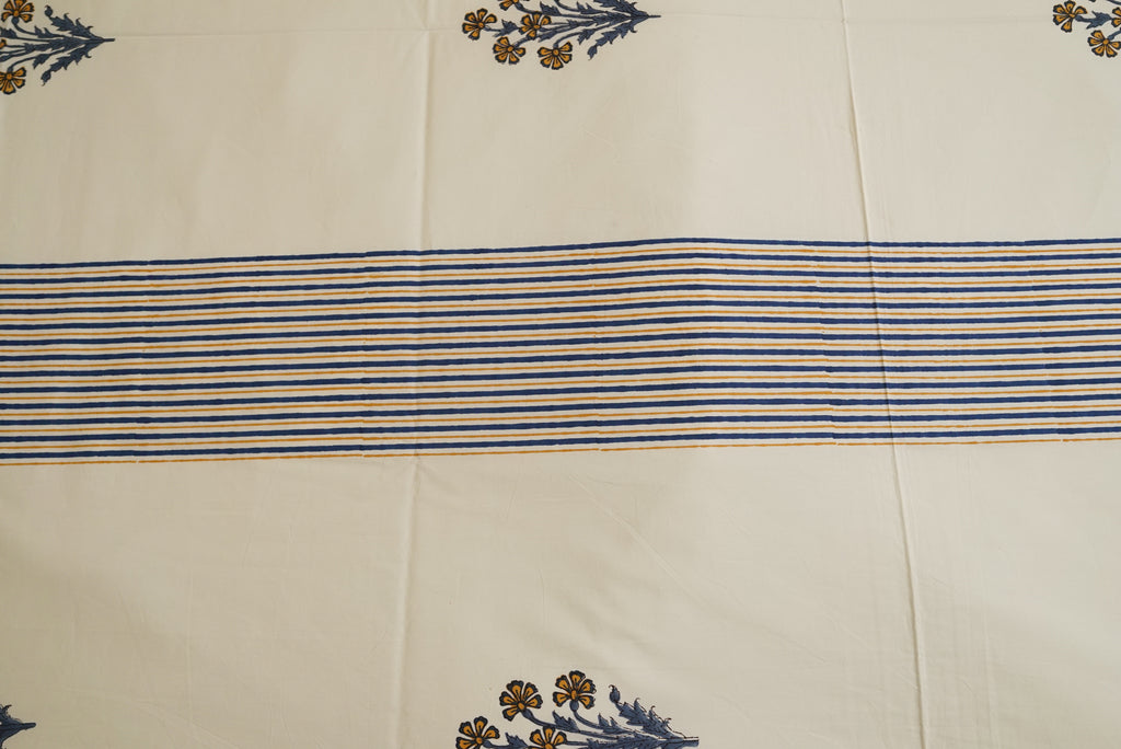 Indigo Dhaari Buta Bedsheet