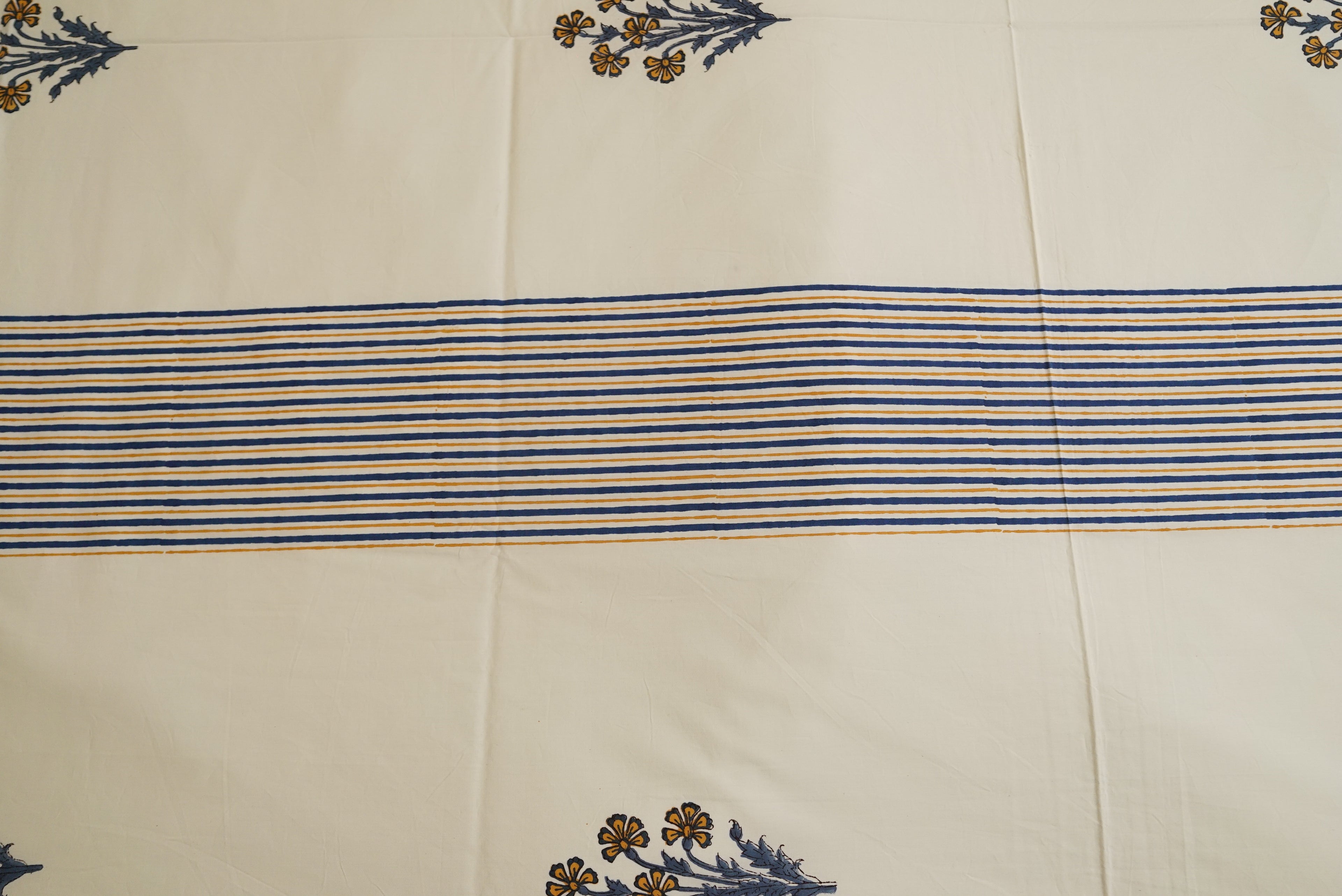 Indigo Dhaari Buta Bedsheet