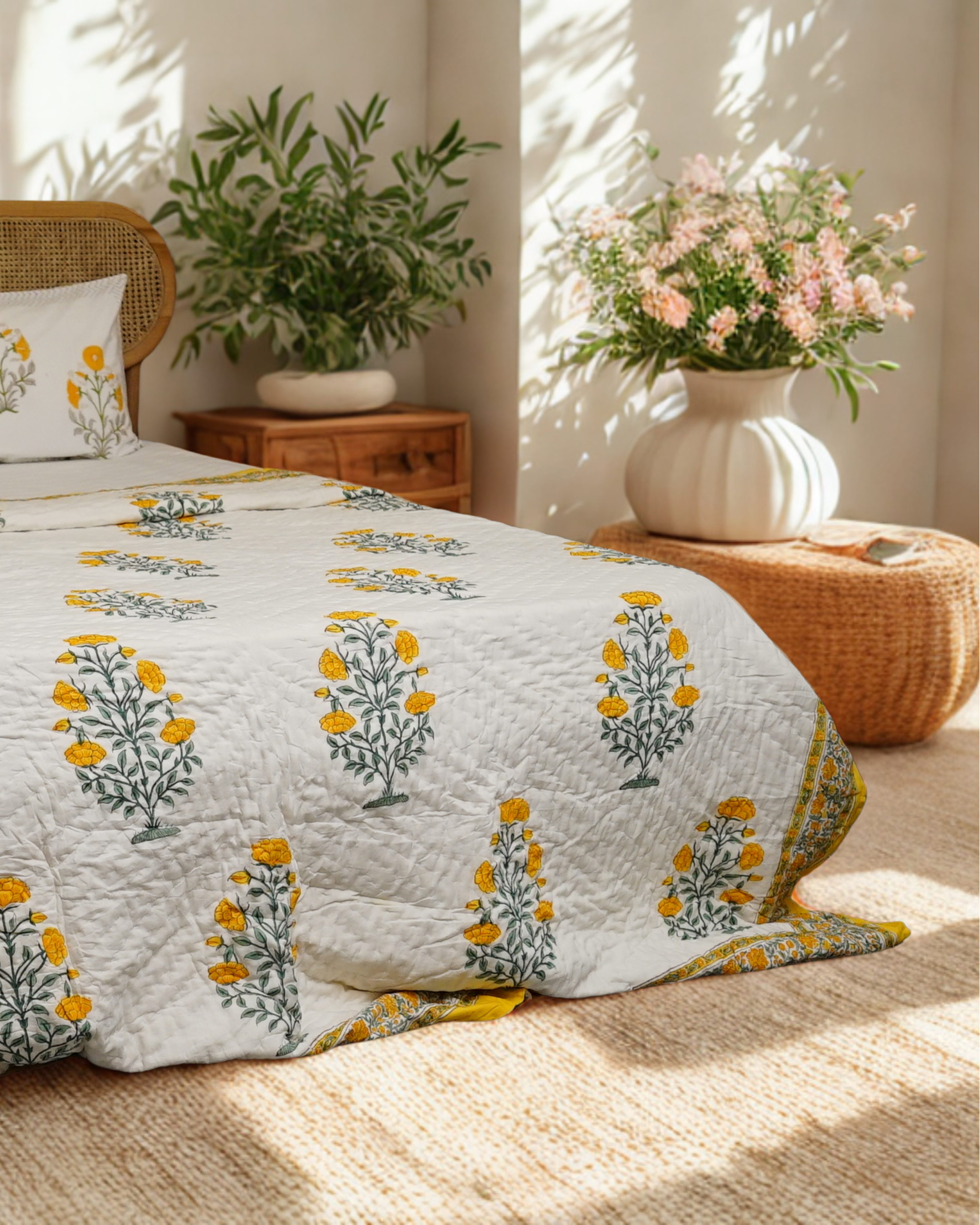 Marigold Bloom Courtyard Quilt