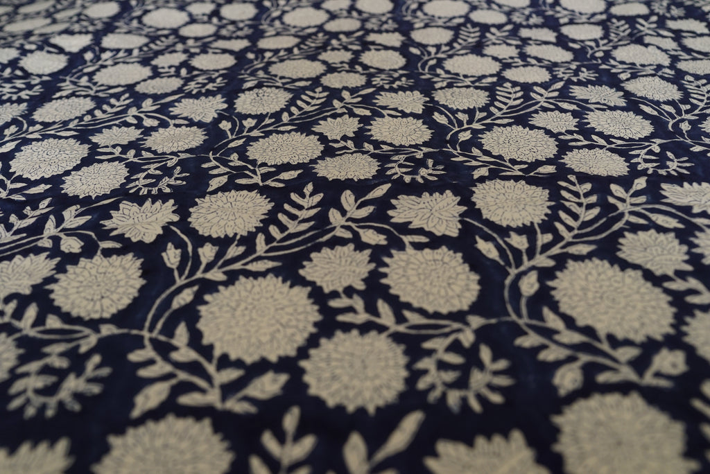 Midnight Phoolkari Bedsheet