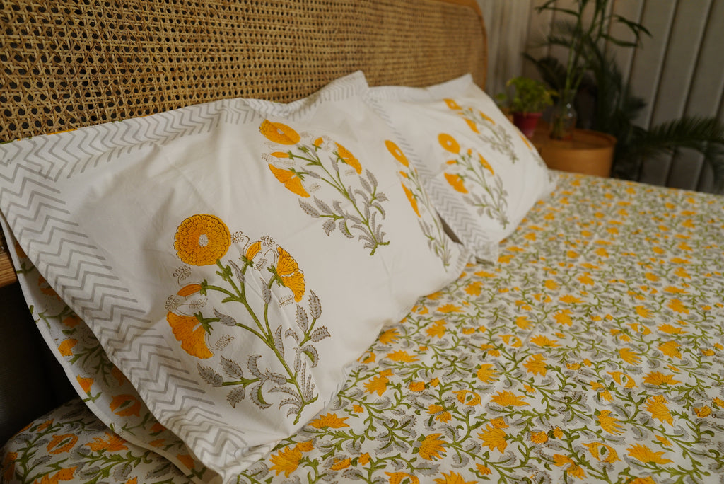 Sunlit Saavan Bedsheet