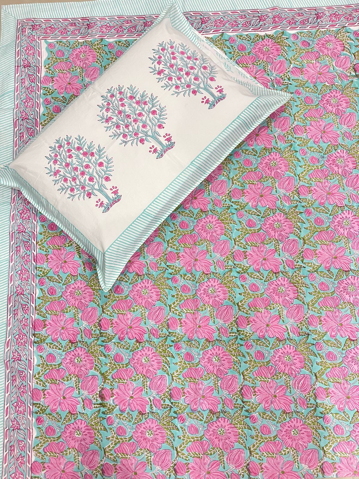 Pink Meadow Bedsheet