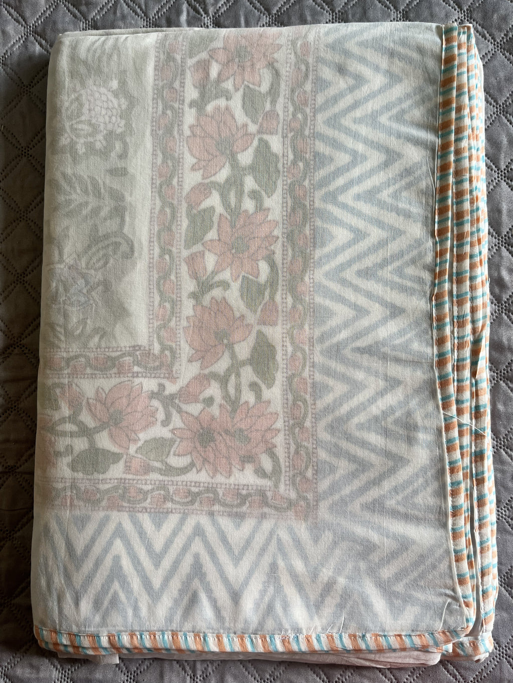 Whispering Blooms Dohar 3 Layer Mulmul