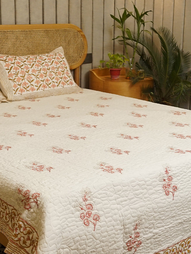 Blush Bagh Bedcover