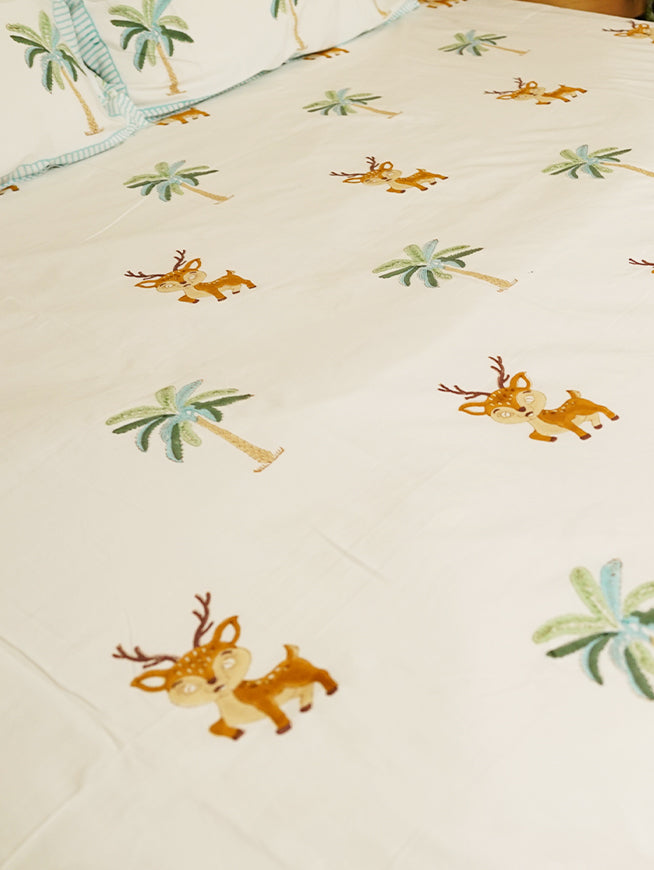 Deer & Palm Bedsheet