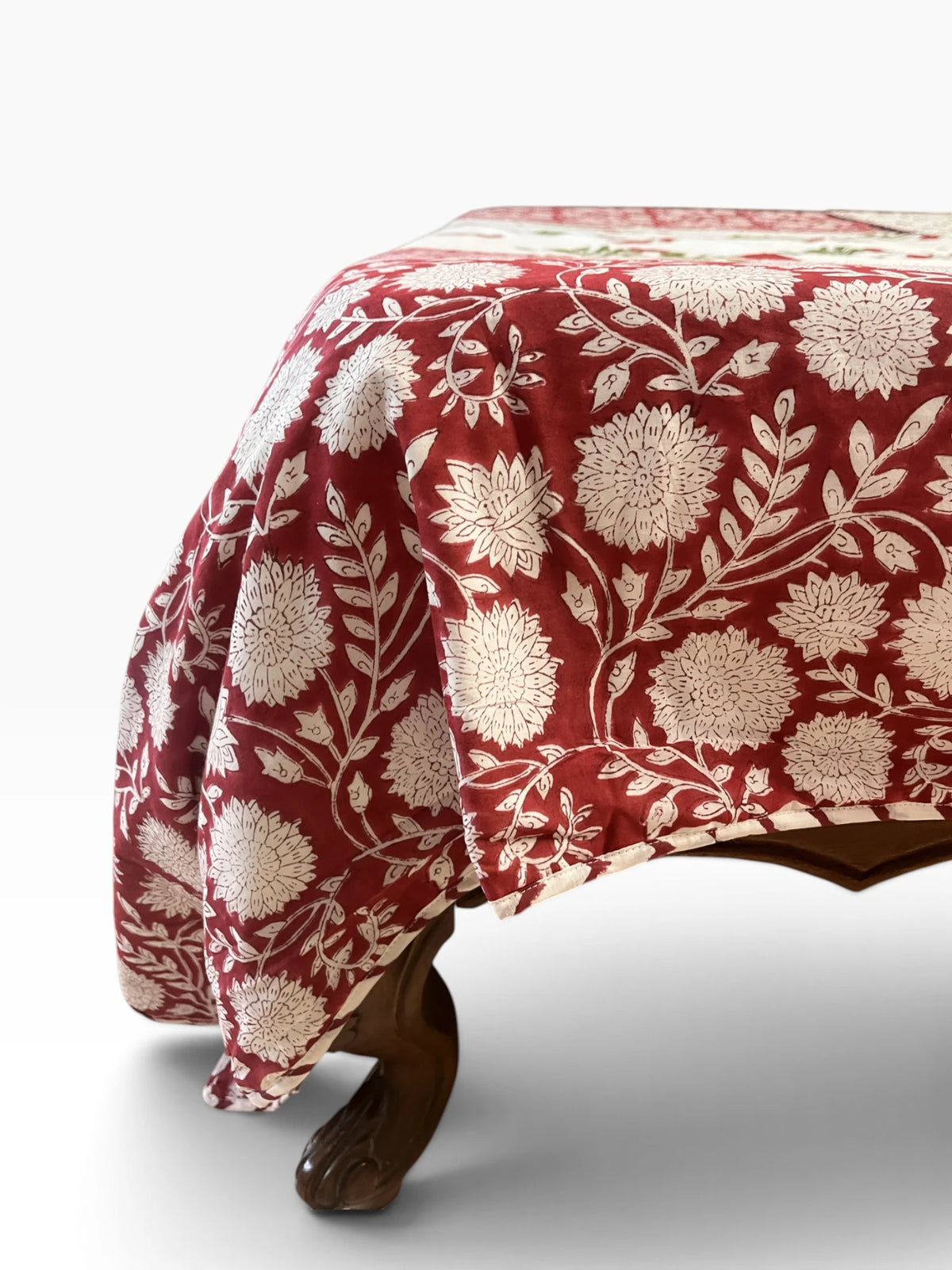 GulBahaar Crimson Reversible Flannel-Core Mulmul AC Dohar